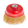 Щетка торцевая MASTERTOOL из латунированной рифленой проволоки Ø 100 мм М14 19-7110 Харьков