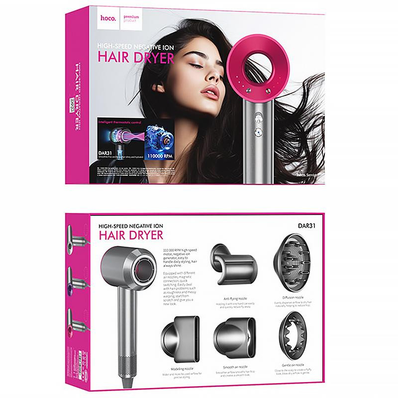 Фен для волос Hoco DAR31 с отрицательной ионизацией (1500W) Херсон - изображение 5