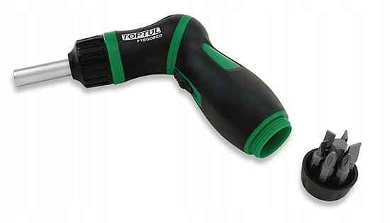 Набор торцевых головок и бит TOPTUL 1/4" с трещоточной отверткой GAAI5401 Харків