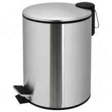 Ведро из нержавеющей стали, с педалью и плоской крышкой, матовое, 5 л Киев