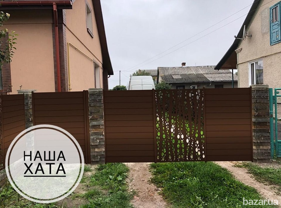 Ворота з декоративною вставкою Рахів Рахов - изображение 8