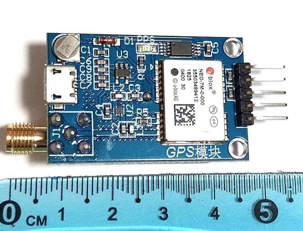 Модуль GPS NEO-7M SMA, 3-5V со встроенной керамической антенной, интерфейс USB UART, REALPOY (82986) Днепр - изображение 2