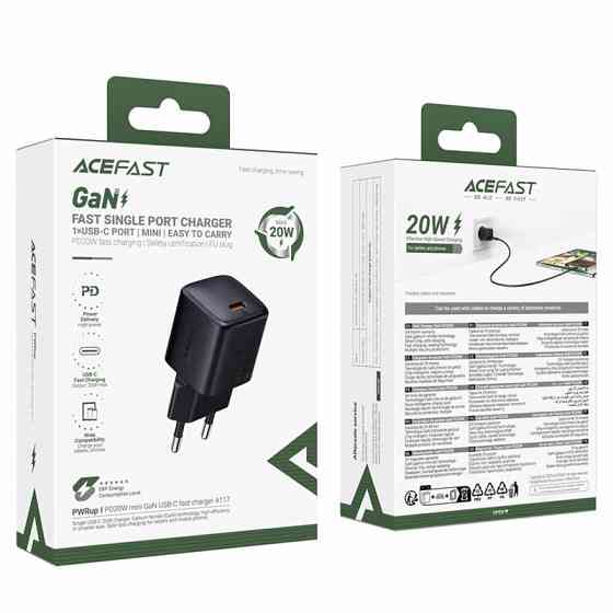 СЗУ Acefast A117 mini PD20W GaN (1USB-C) Херсон