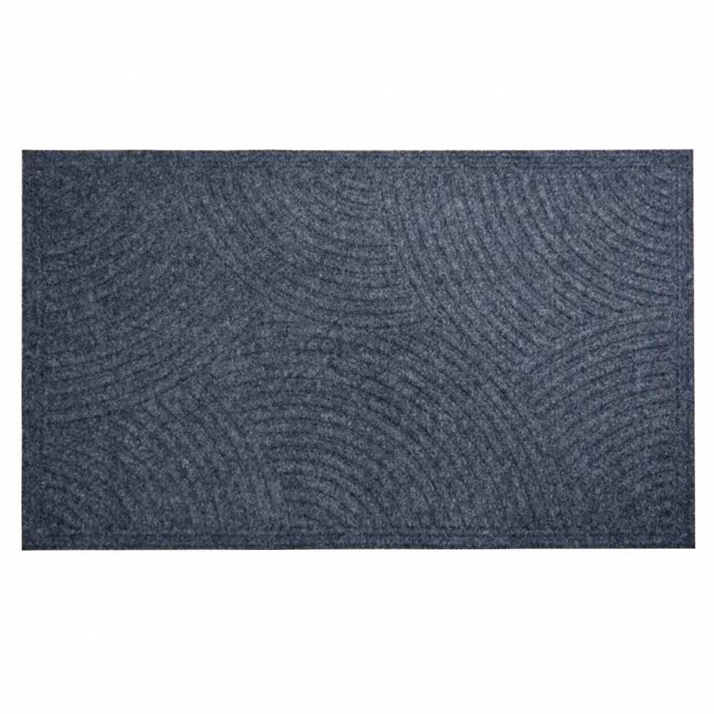 Коврик грязезащитный на резиновой основе, 40х60х0,5 см, серый Київ - зображення 1