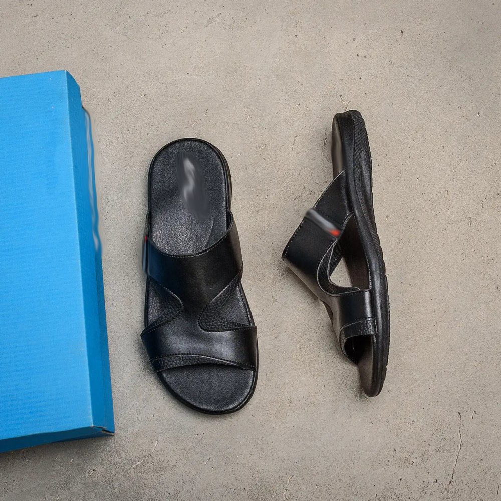 Мужские кожаные  летние шлепанцы-сланцы Київ - зображення 7