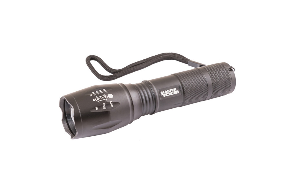 Фонарик с регулировкой фокуса MASTERTOOL 5 режимов 130х38х28 мм CREE XM-L T6 LED 3xAAA/1x18650 AL 94 Харків - зображення 2