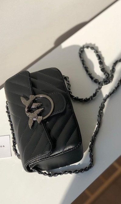 Шкіряна сумка через плече кроссбоді Італія маленька сумочка Пінко пташки TS000171 Киев - изображение 1