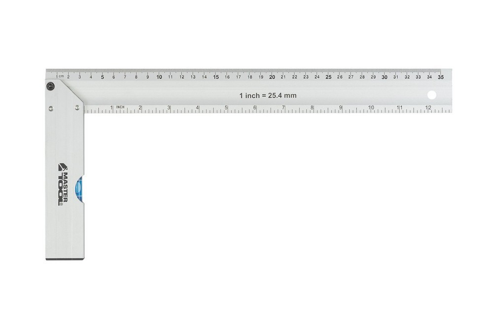 Угольник строительный алюминиевый MASTERTOOL 350 мм ручка Al с капсулой 0,5 мм/1м 30-4350 Харьков - изображение 3
