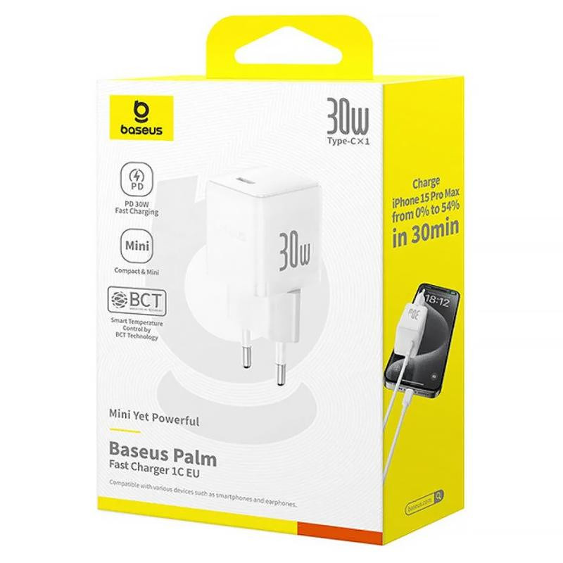 СЗУ Baseus Palm Fast Charger PD30W (1USB-C) (P10111605113-00) Херсон - изображение 5