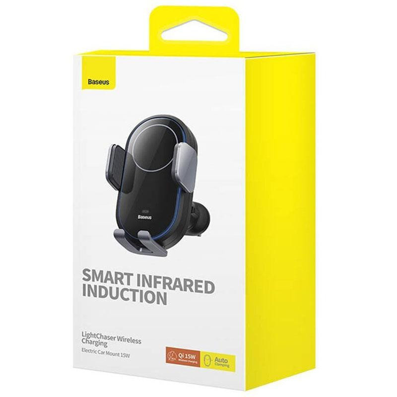Уценка Автодержатель с БЗУ Baseus LightChaser Wireless Charging Electric Car Mount 15W (C403559001) Херсон - изображение 6