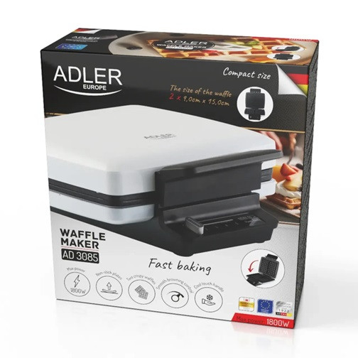 Вафельница Adler AD 3085 1800 Вт белая Киев - изображение 7