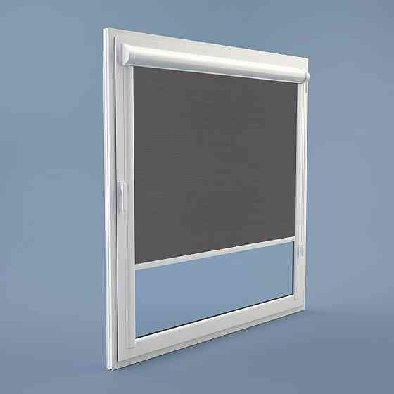 Рулонна штора Rolets Льон 2-519-575 57.5x170 см закритого типу Темно-сіра Київ