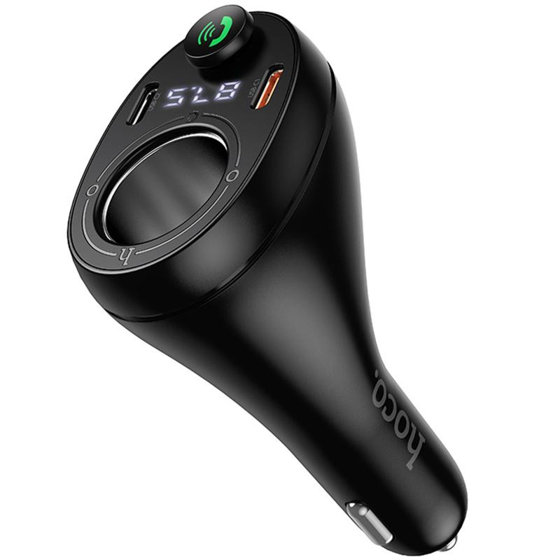 АЗУ FM модулятор Hoco E88 Star cigarette lighter+PD20W+QC3.0 total 120W (2USB-C) Херсон - зображення 2