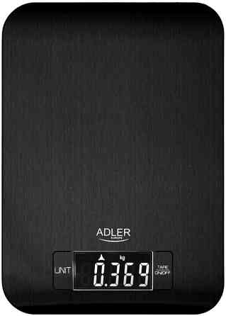 Весы кухонные Adler AD 3183 black 5 кг черные Київ