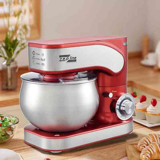 Тестомес миксер 4 в 1 Zepline ZP-136 Red 3500 Вт 6 л красный Київ