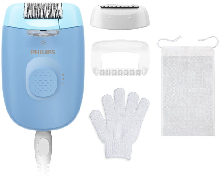Эпилятор Philips Series 4000 BRE247/00 голубой Київ - зображення 1