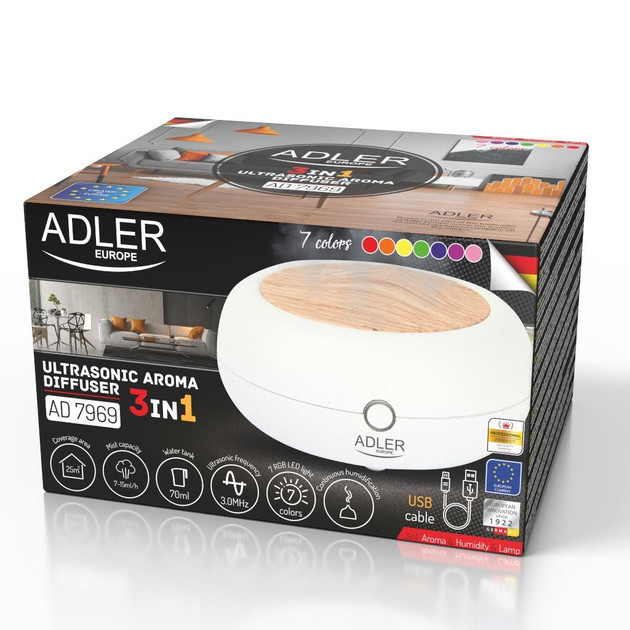 Ультразвуковой аромадифузор USB 3w1 Adler AD-7969 Київ - зображення 3