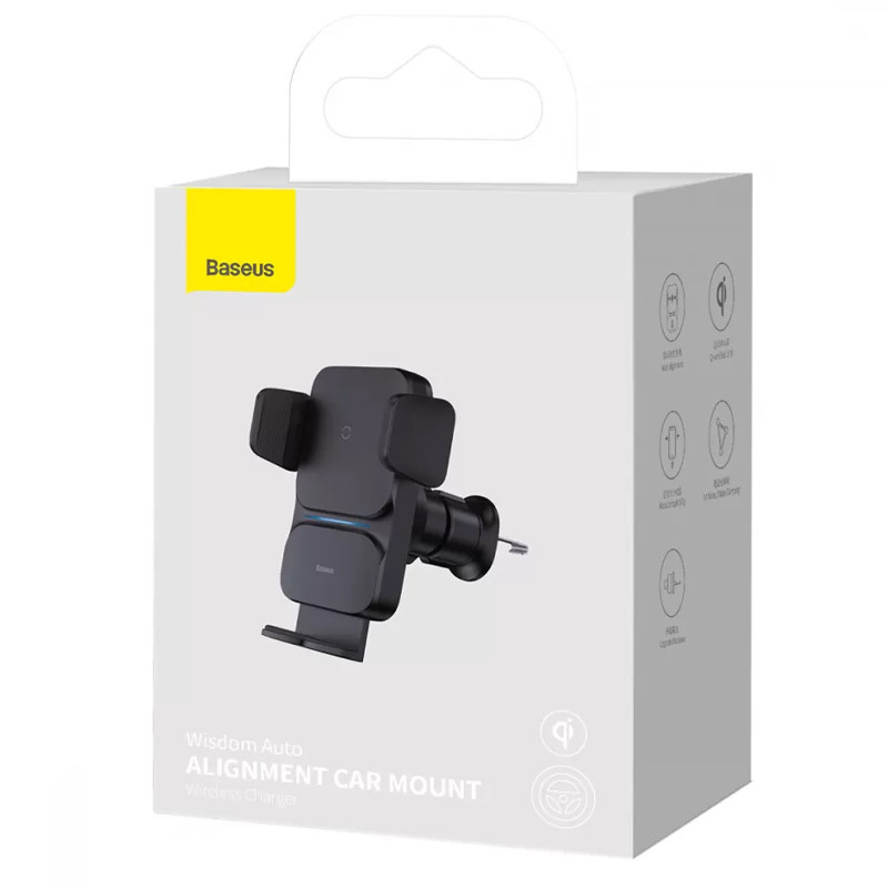Автодержатель с БЗУ Baseus Wisdom Auto Alignment (QI 15W) (Air Outlet base) (CGZX000001) Херсон - изображение 6