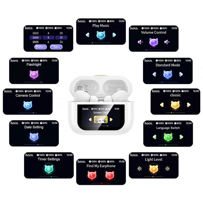 Беспроводные TWS наушники Hoco EW88 Rampino with Touch Screen ANC Херсон - изображение 6