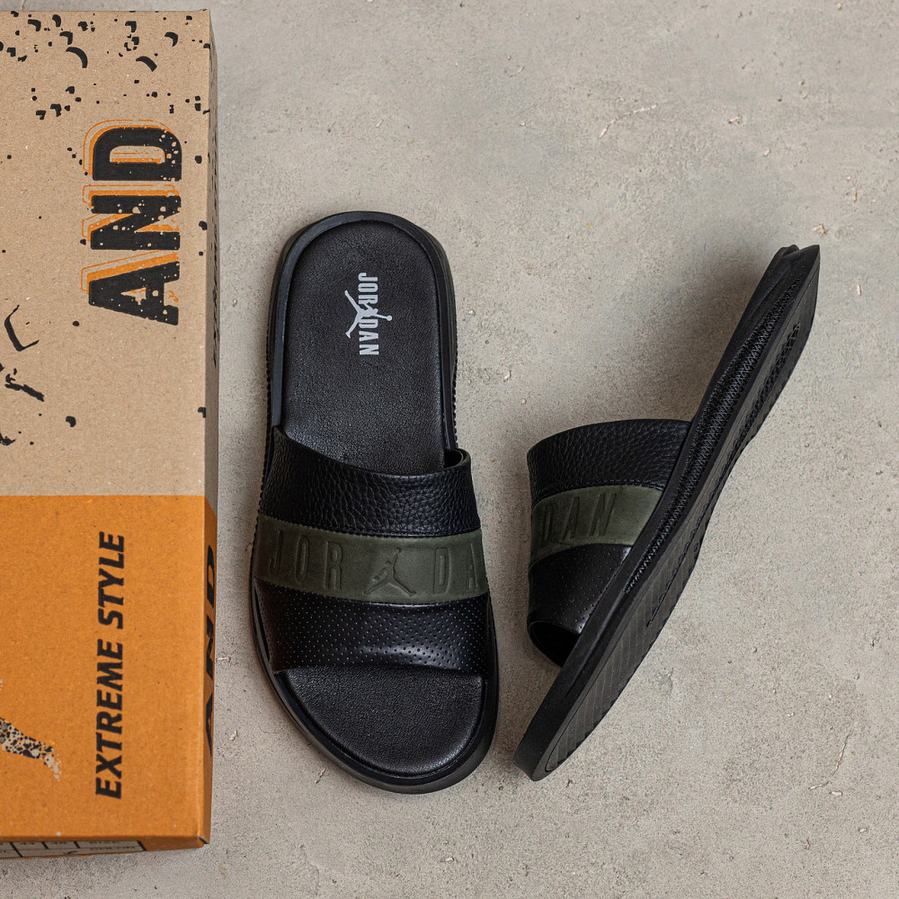 Мужские кожаные  летние шлепанцы-сланцы Jordan Київ - зображення 8