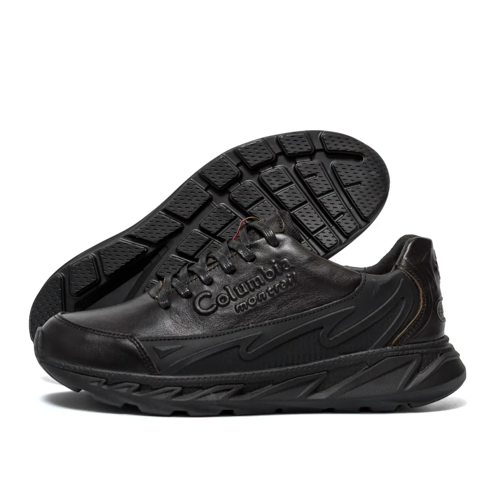 Мужские кожаные кроссовки Black Київ - зображення 1