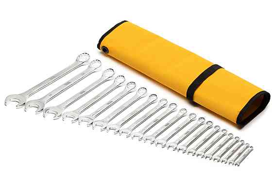 Ключи комбинированные MASTERTOOL SATIN FINISH набор 20 шт (6–19/21/22/24/27/30/32 мм) CrV DIN 3113 в Харків