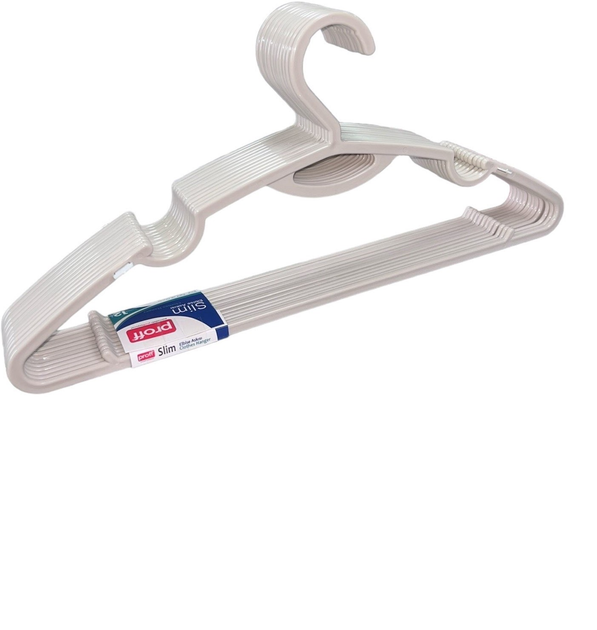 Вешалки "Slim", пластиковые (набор 12 шт.), бежевые 2601827Be Київ - зображення 1
