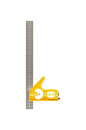 Угольник столяра комбинированный MASTERTOOL 300 мм с капсулой AL-SS 30-3510 Харків - зображення 2