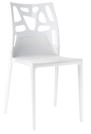 Стул Papatya Ego-Rock белое сиденье, верх белый Київ