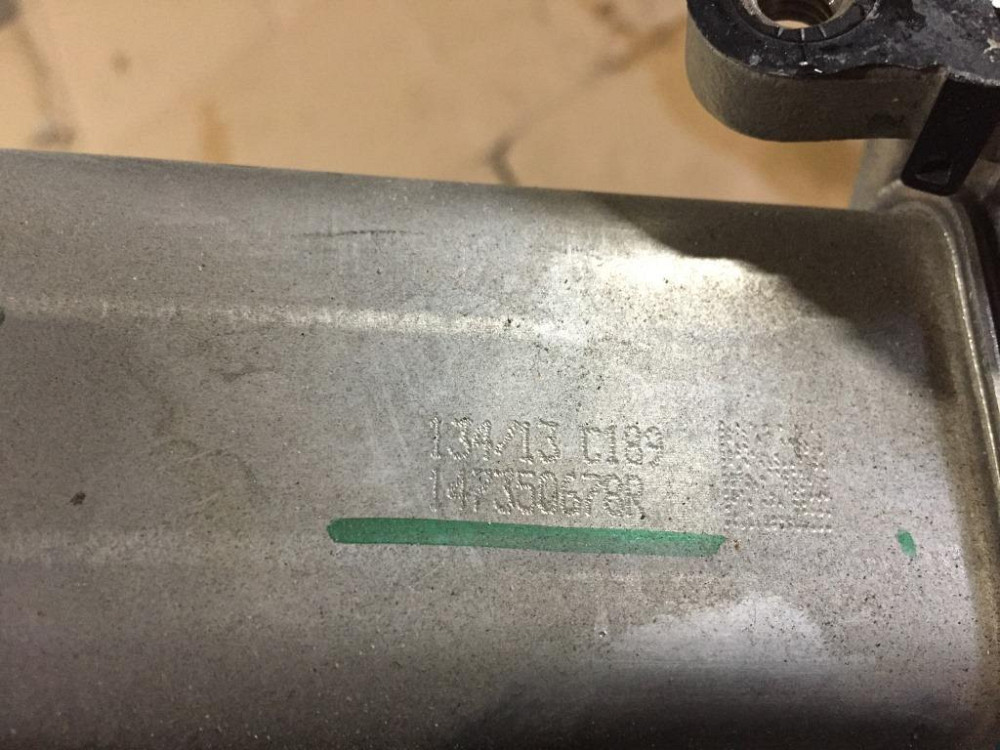 Радиатор EGR (охладитель) Renault Trafic III 1.6 dci 2014-2023 (147350678R) Ковель - зображення 1