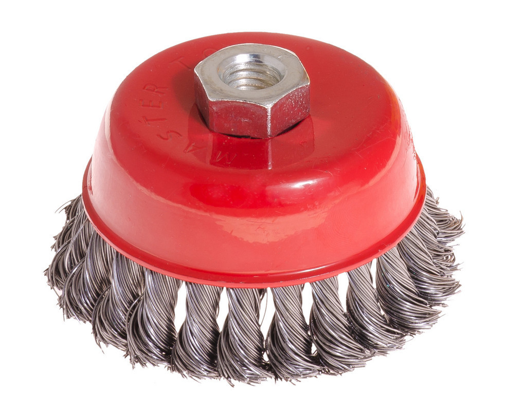 Щетка торцевая MASTERTOOL из плетеной проволоки Ø 100 мм М14 19-7010 Харьков - изображение 1