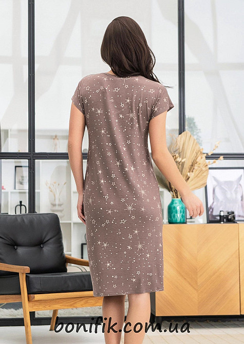 Ночная сорочка с коротким рукавом из коллекции "Latte" (60491) (арт. 1335) Кривий Ріг - зображення 3