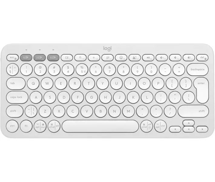 Клавиатура компьютерная безпроводная Logitech Pebble Keys 2 K380s Tonal White UA L920-011852 белая Киев - изображение 1