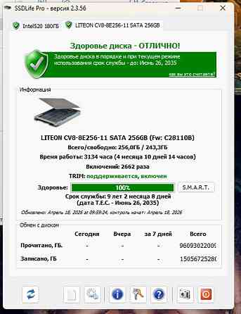 Накопитель SSD M.2 256GB LiteOn Київ