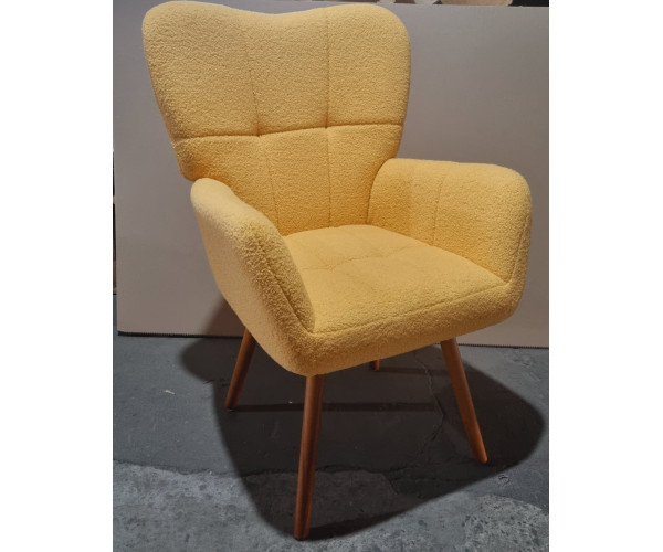 Крісло Флор тканина жовта букле тедді Днепр - изображение 10