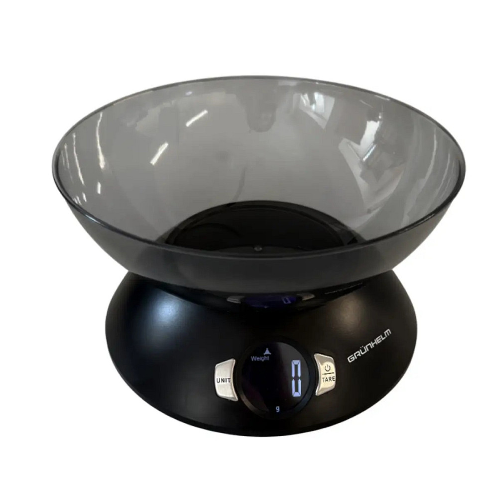 Весы кухонные с чашей Grunhelm KES-501SB 5 кг черные Киев - изображение 2