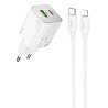 СЗУ Hoco N41 Almighty PD20W+QC3.0 (1USB-A/1C) + кабель Type-C to Lightning Херсон