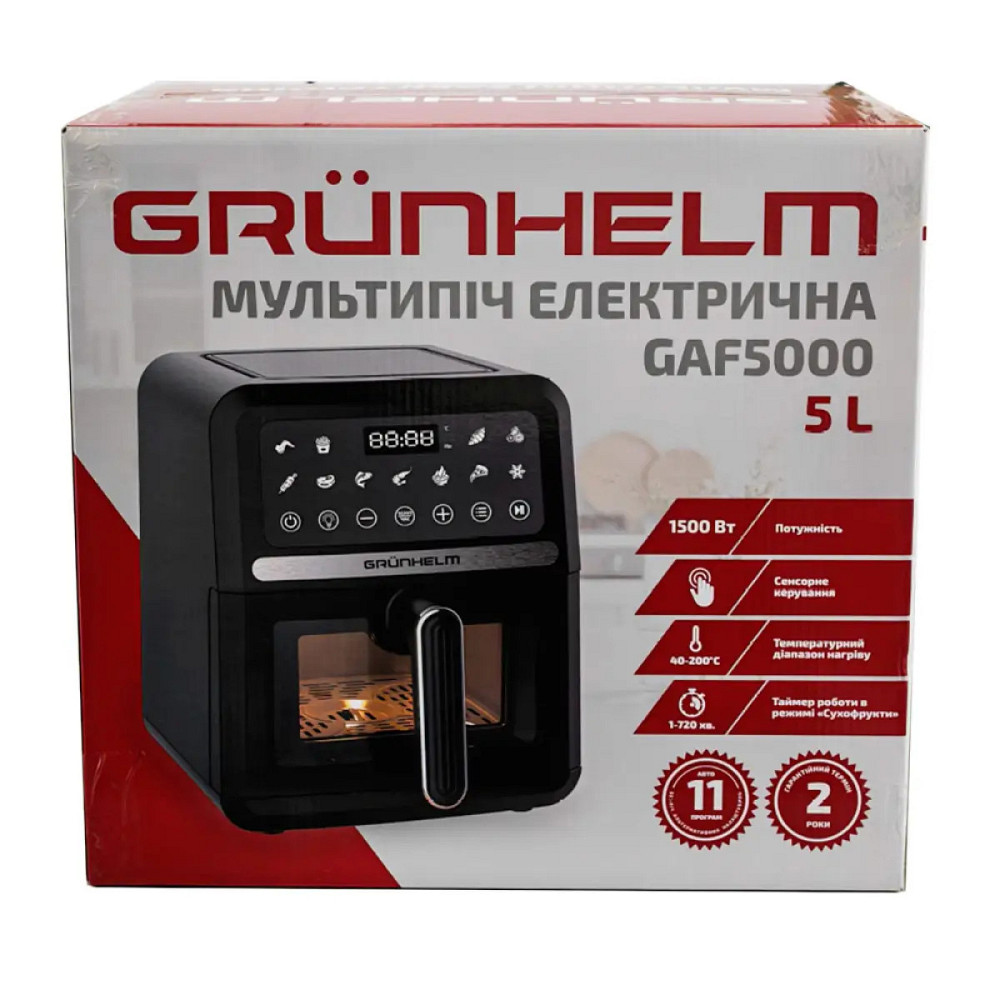 Мультипечь Grunhelm GAF5000 5 л 1500 Вт черный Киев - изображение 5