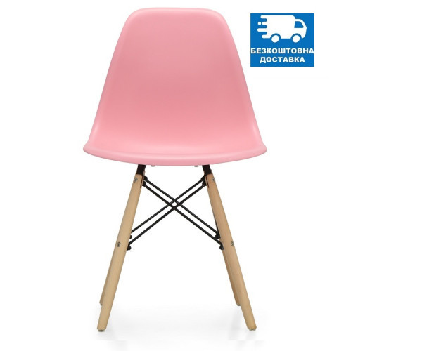 Стілець Тауер Вуд пластиковий рожевий Дніпро - зображення 1