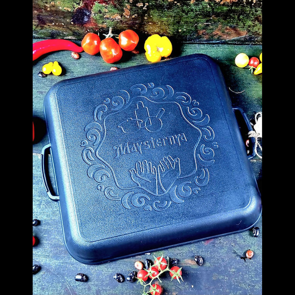 Сковорода-гриль чугунная Maysternya с двумя ручками 35х35 см Т309 Одеса - зображення 5