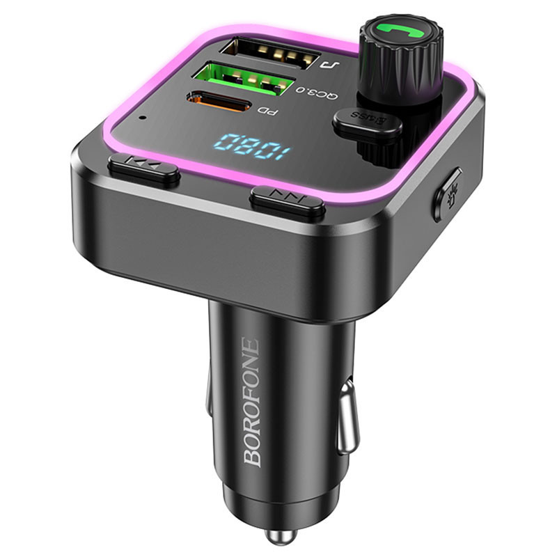 АЗУ FM модулятор Borofone BC53 Highway PD20W+QC3.0 (2USB-A/1C) Херсон - зображення 2