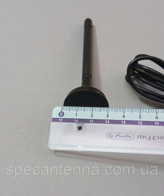 Антенна 945-1380/1740-2980 МГц 3 дБ на магнитном основании, SMA-male разъем Днепр - изображение 5