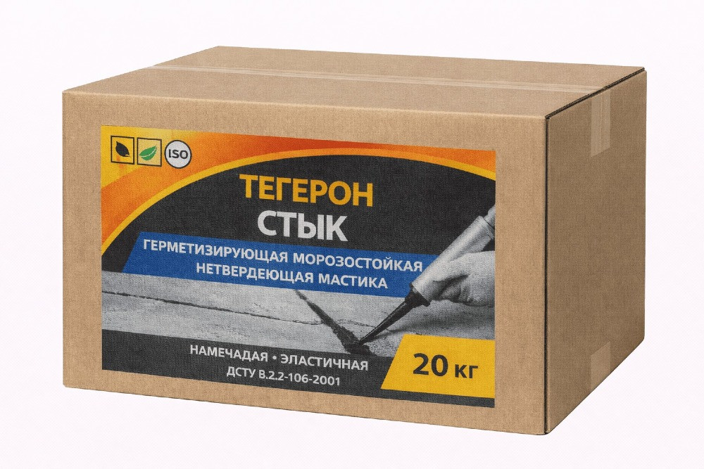 Тегерон Стык Экобит ящик 20 кг герметизирующая морозостойкая нетвердеющая мастика Дніпро - зображення 1