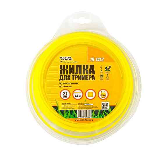 Леска для триммера MASTERTOOL КВАДРАТ 2,70 мм 64 м блистер 19-1413 Харків