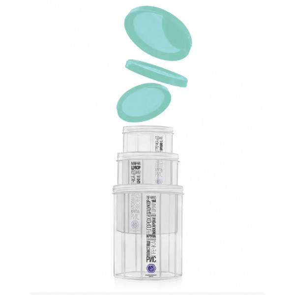 Набір контейнерів харчових Stenson NP-99м 3 предмети м'ятний Київ - зображення 1