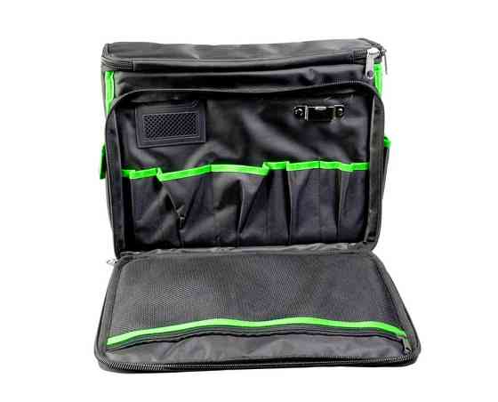 Сумка для инструментов монтерская MASTERTOOL 400х180х310 мм 30 карманов усиленное дно съемный ремешо Харків