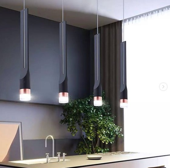 Люстра стельова LED DE10C/1-bk-k Чорний 50-170х10х10 см. Київ - зображення 1