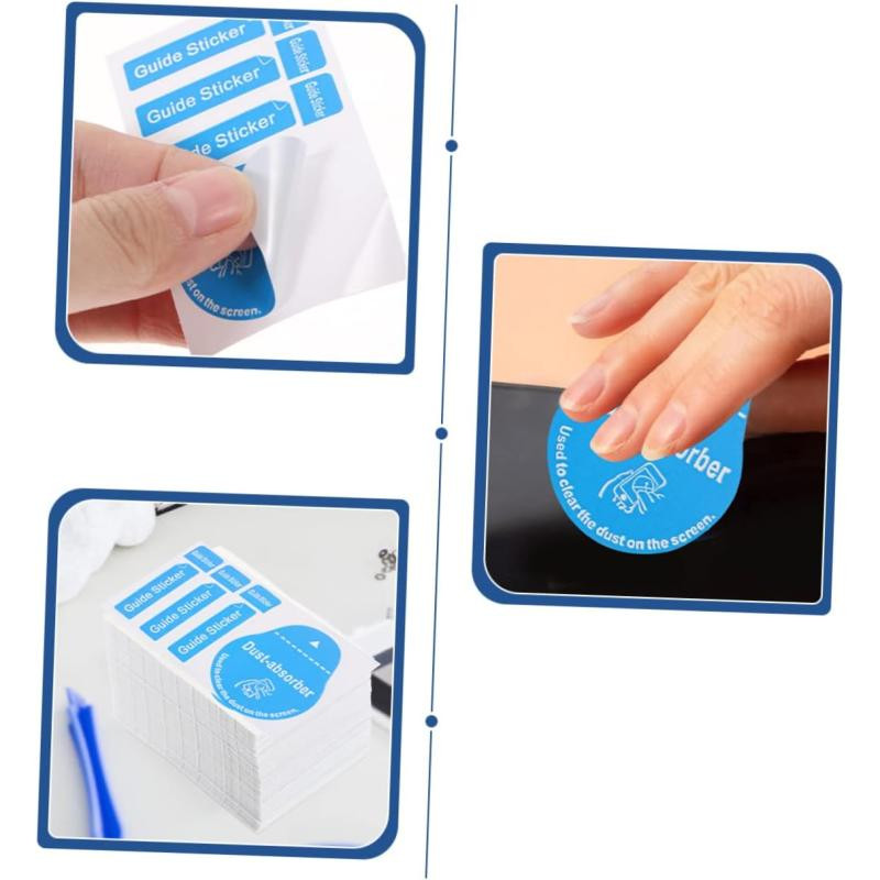 Стикеры (3+1) для поклейки защитного стекла (упаковка 200 шт.) Херсон - изображение 3