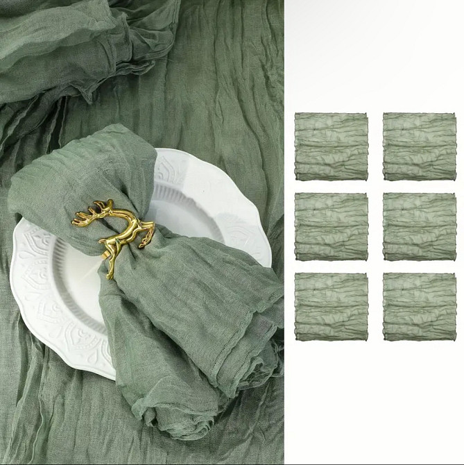 Салфетки сервировочные Leeseph зеленые 6 штук Одеса - зображення 1