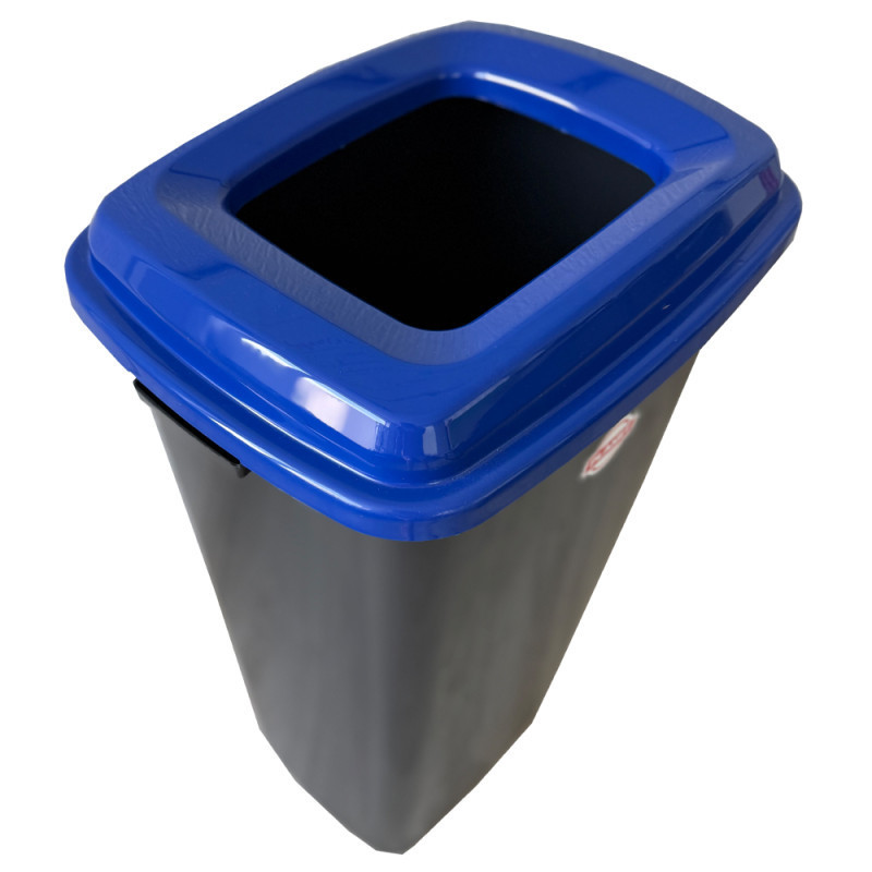 Бак для сортировки мусора 70 л Planet "Папир" антрацитовый-синий Київ - зображення 3